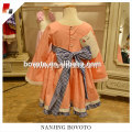 Girl mandarin long-sleeve one-piece  frill dress